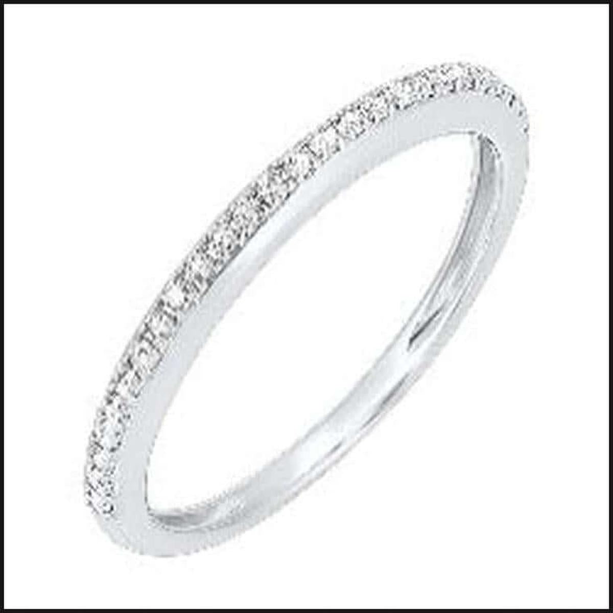 10k White Gold Diamond Band-Ring-That Guy's Secret