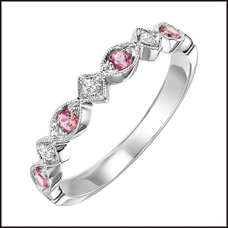 10k White Gold Diamond and Gemstone Ring-Ring-That Guy's Secret