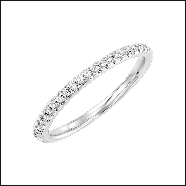 14K White Gold Lab Grown Wedding Band 1/5 ctw-Ring-That Guy's Secret