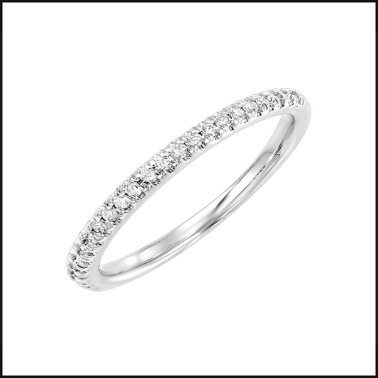 14K White Gold Lab Grown Wedding Band 1/5 ctw-Ring-That Guy's Secret