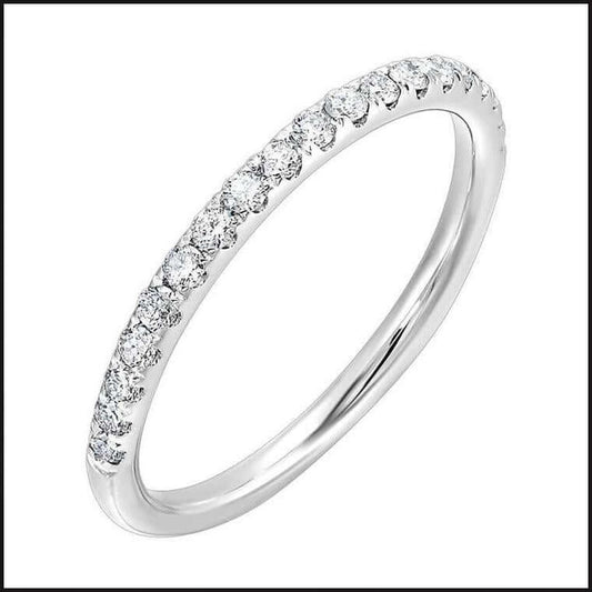 14k White Gold 1/4 ctw Round Diamond Band-Ring-That Guy's Secret