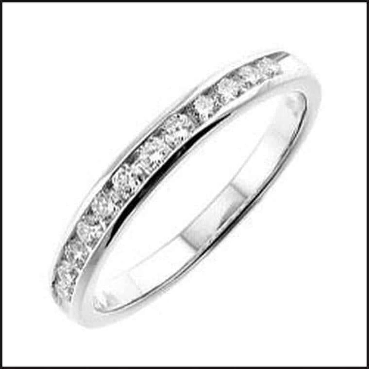 14k White Gold Diamond Band-Ring-That Guy's Secret