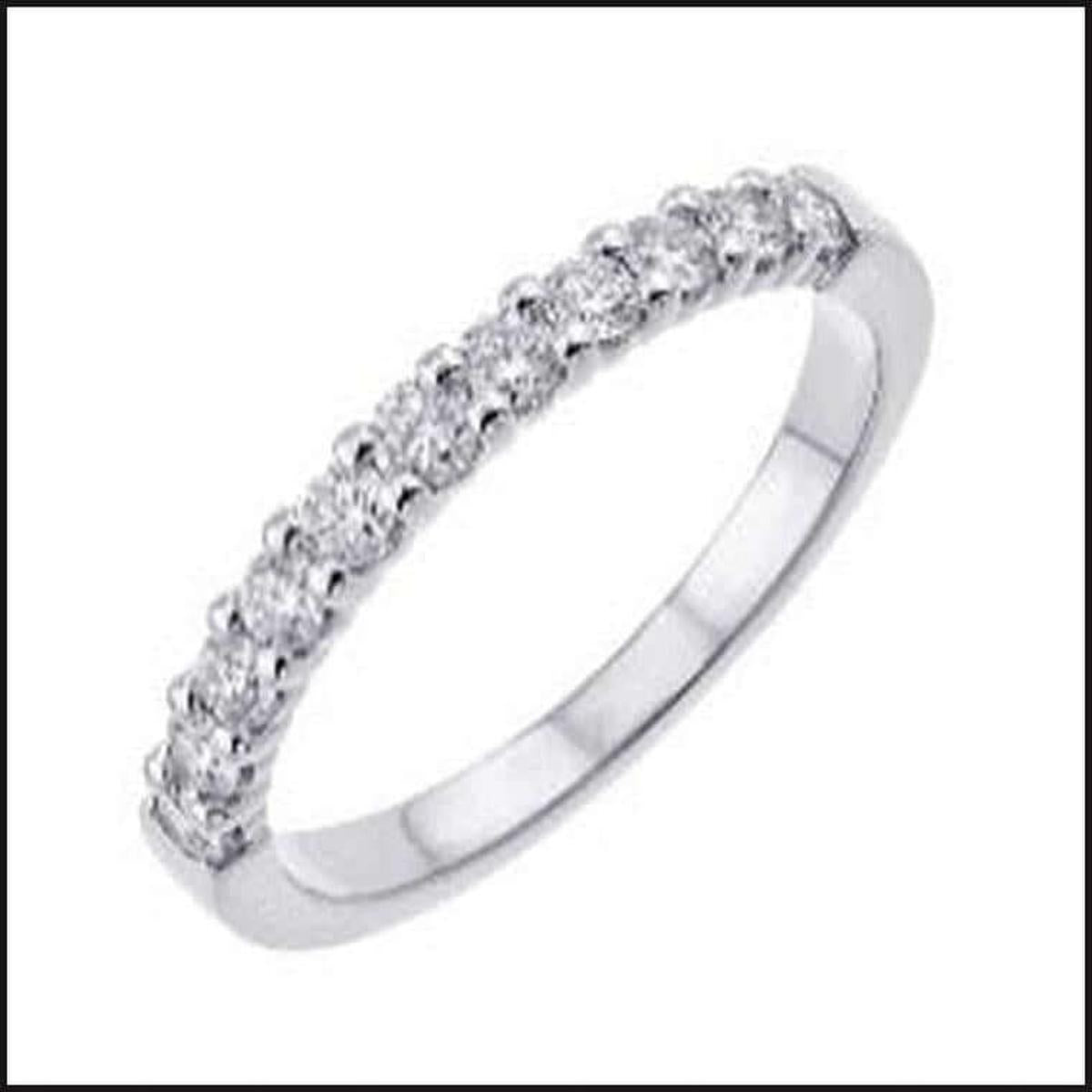 14k White Gold Diamond Band-Ring-That Guy's Secret