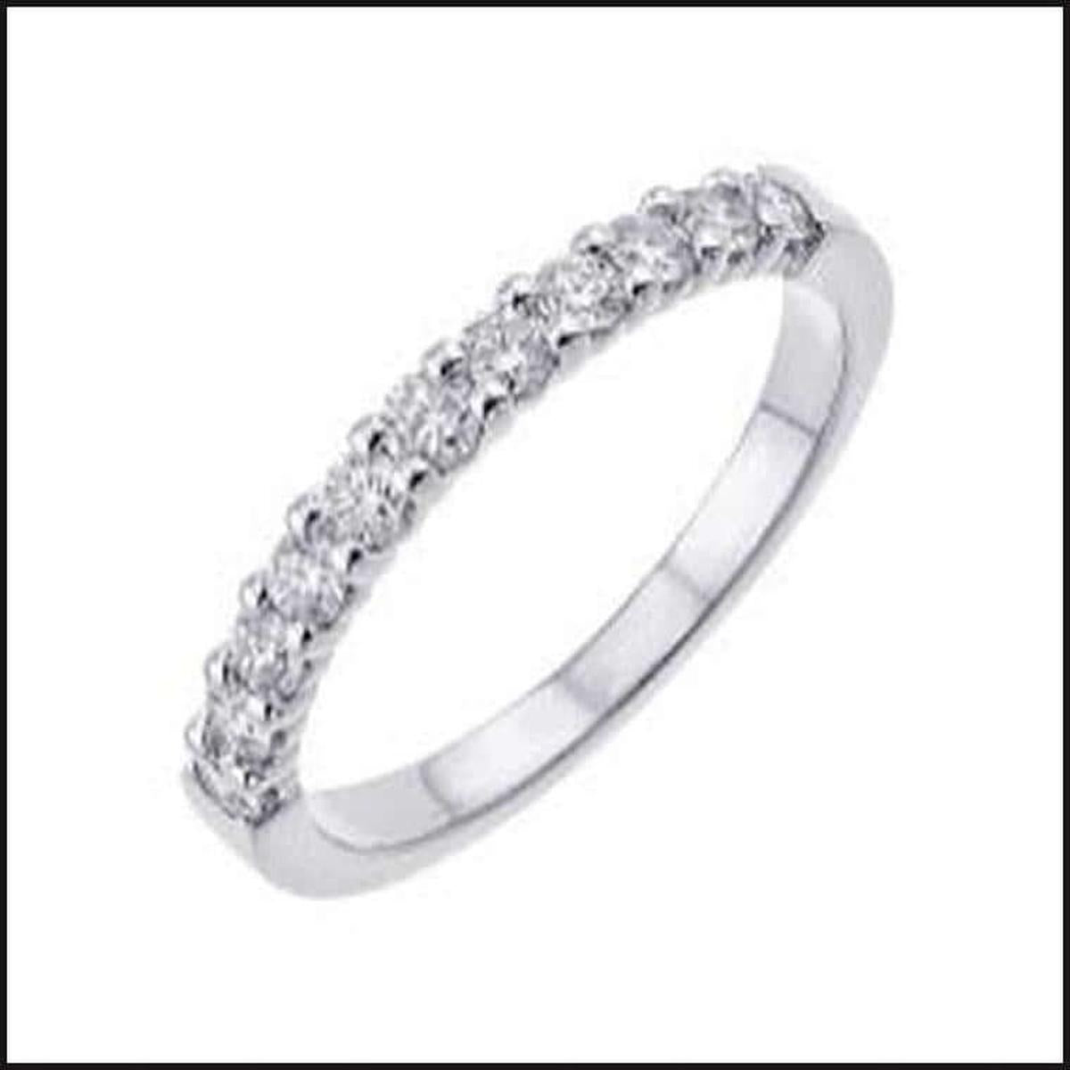 14k White Gold Diamond Band-Ring-That Guy's Secret