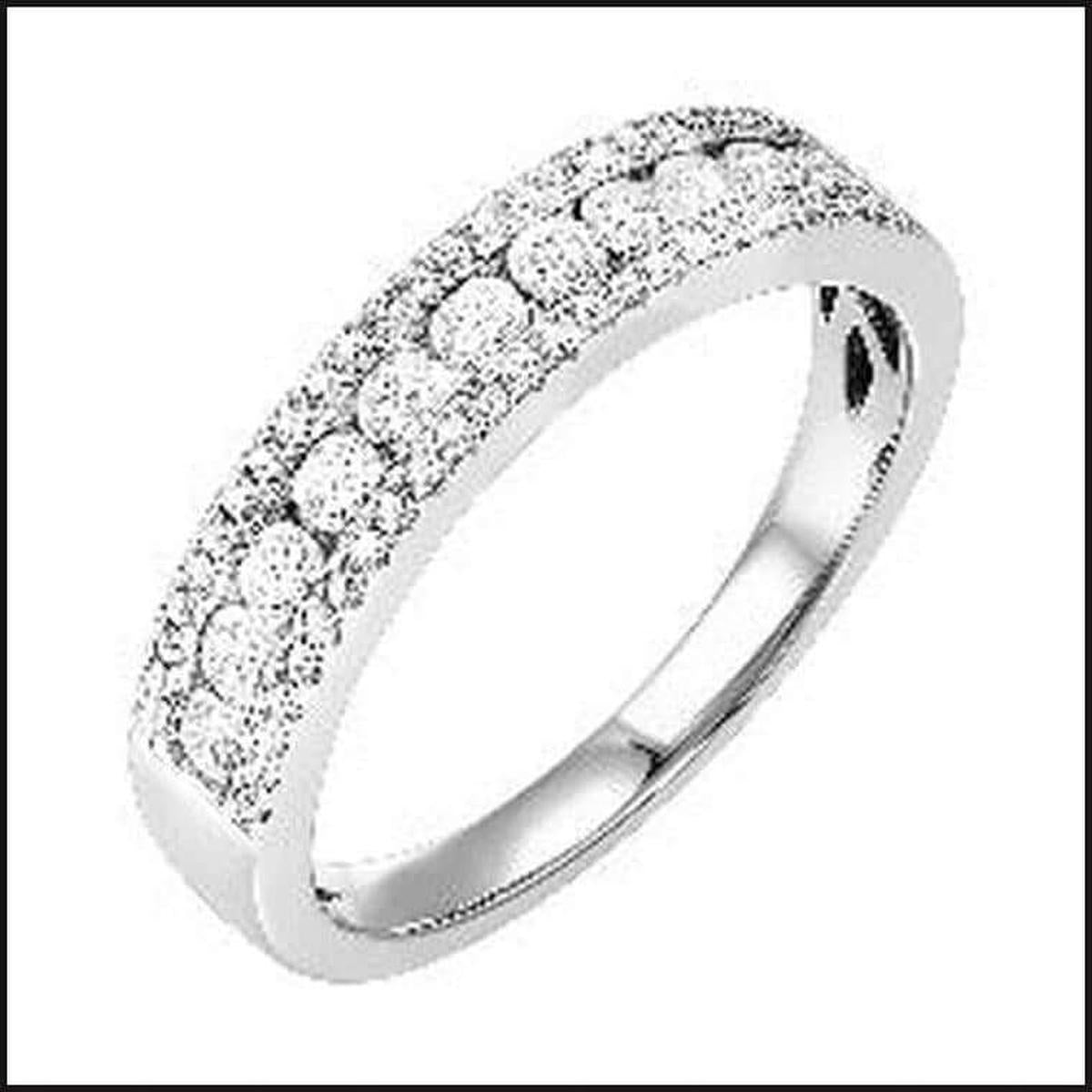 14k White Gold Diamond Band-Ring-That Guy's Secret