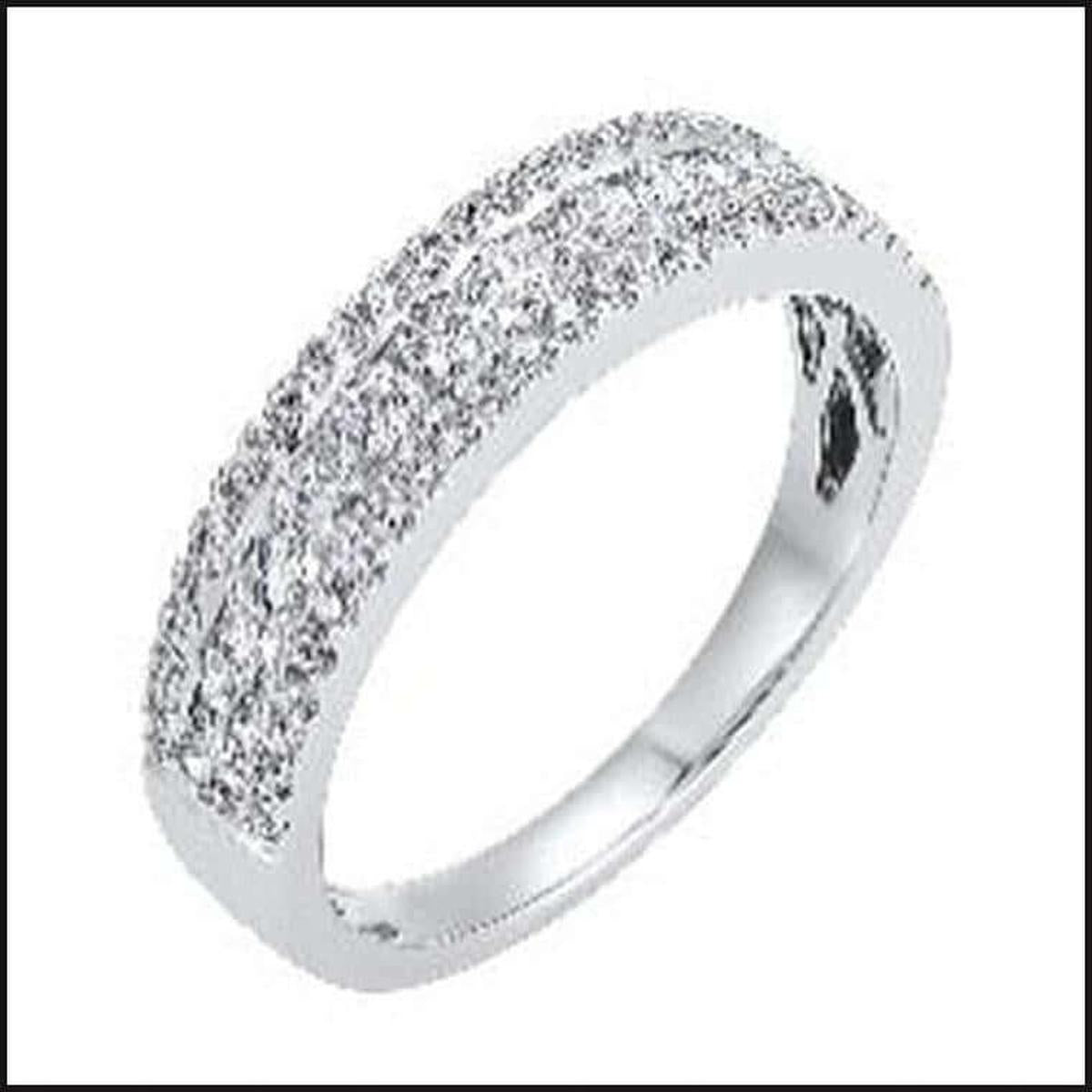 14k White Gold Diamond Band-Ring-That Guy's Secret