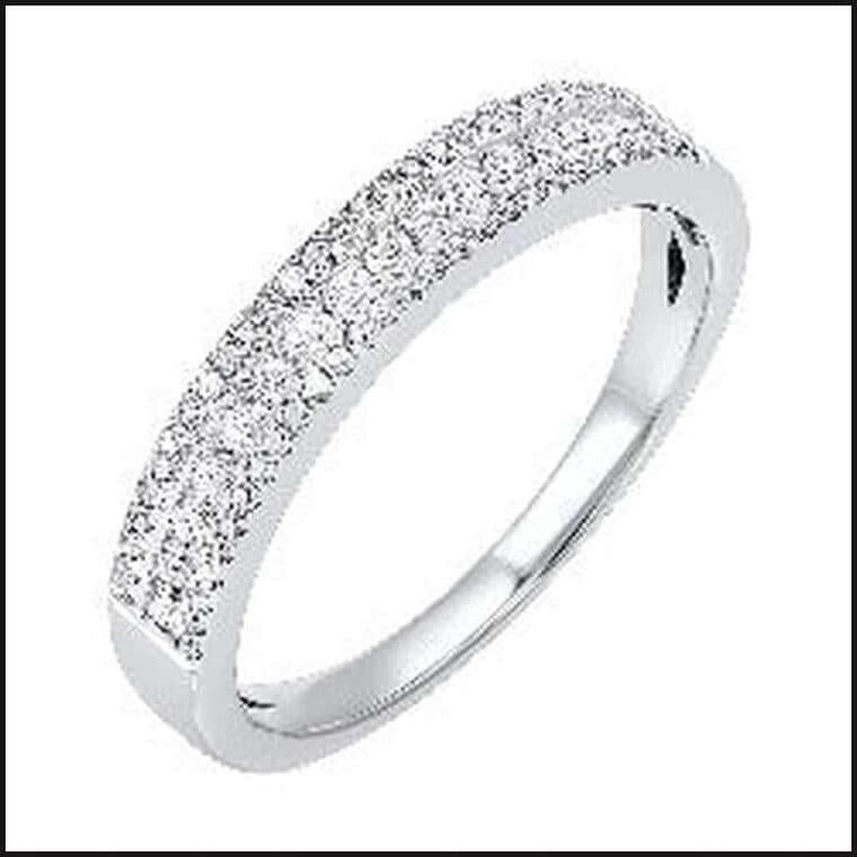 14k White Gold Diamond Band-Ring-That Guy's Secret