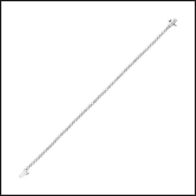 14k White Gold Diamond Tennis Bracelet-bracelet-That Guy's Secret