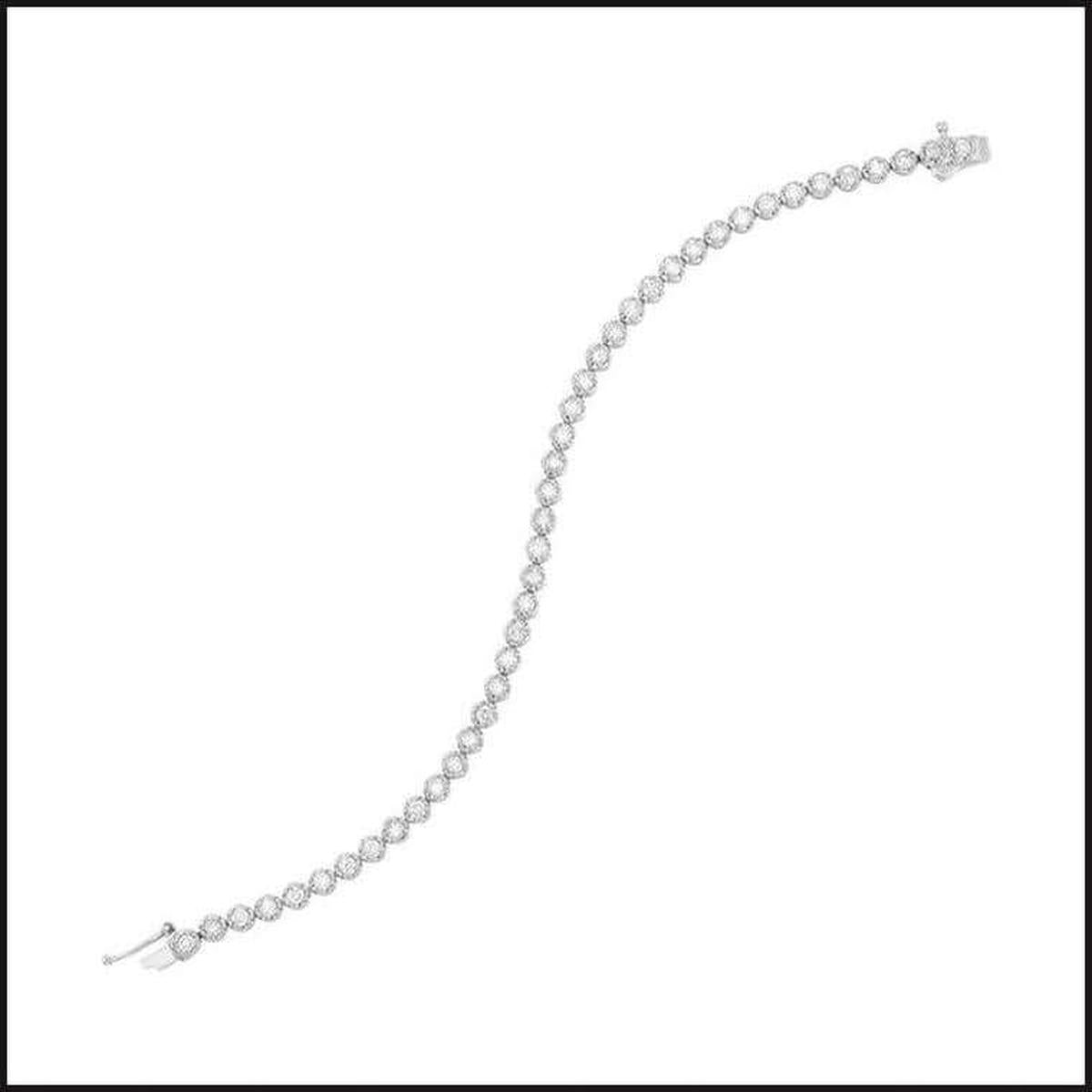 14k White Gold Diamond Tennis Bracelet-bracelet-That Guy's Secret