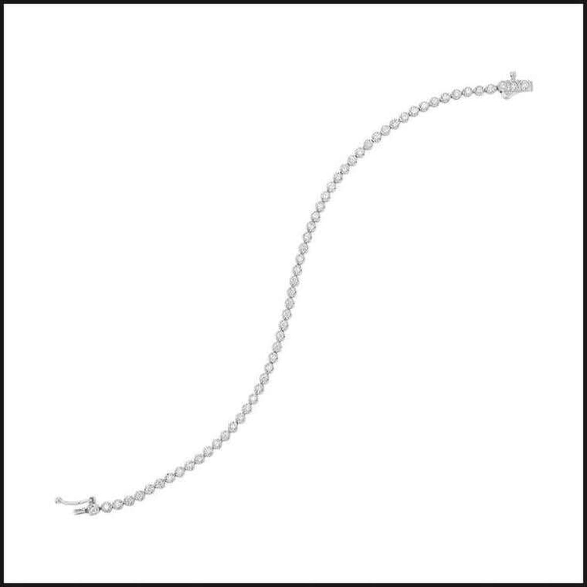 14k White Gold Diamond Tennis Bracelet-bracelet-That Guy's Secret