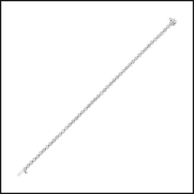 14k White Gold Diamond Tennis Bracelet-bracelet-That Guy's Secret