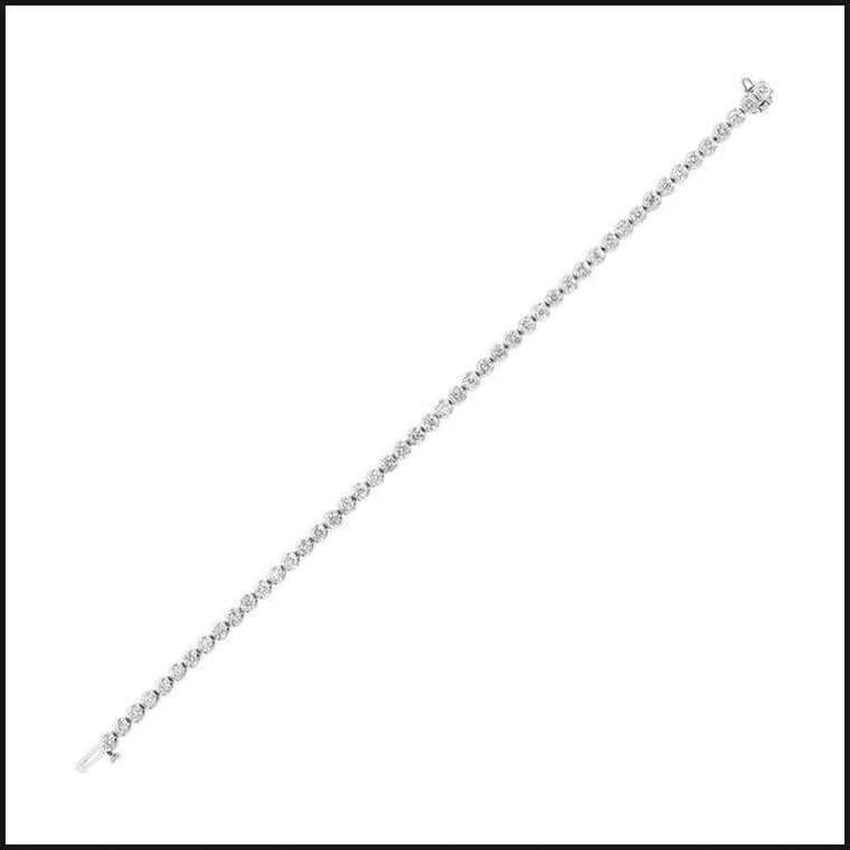 14k White Gold Diamond Tennis Bracelet-bracelet-That Guy's Secret