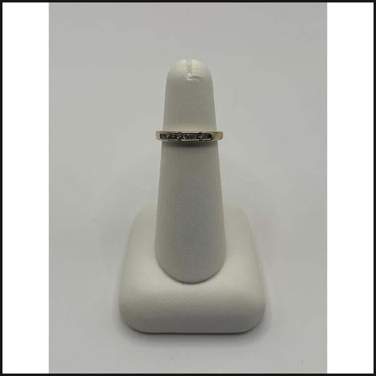 14kw 1-3ctw PC 9 stone diamond channel set band-Ring-That Guy's Secret