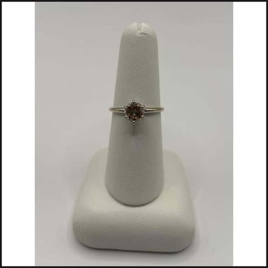 14kw 1.0ctw chocolate diamond solitaire engagment ring-Ring-That Guy's Secret