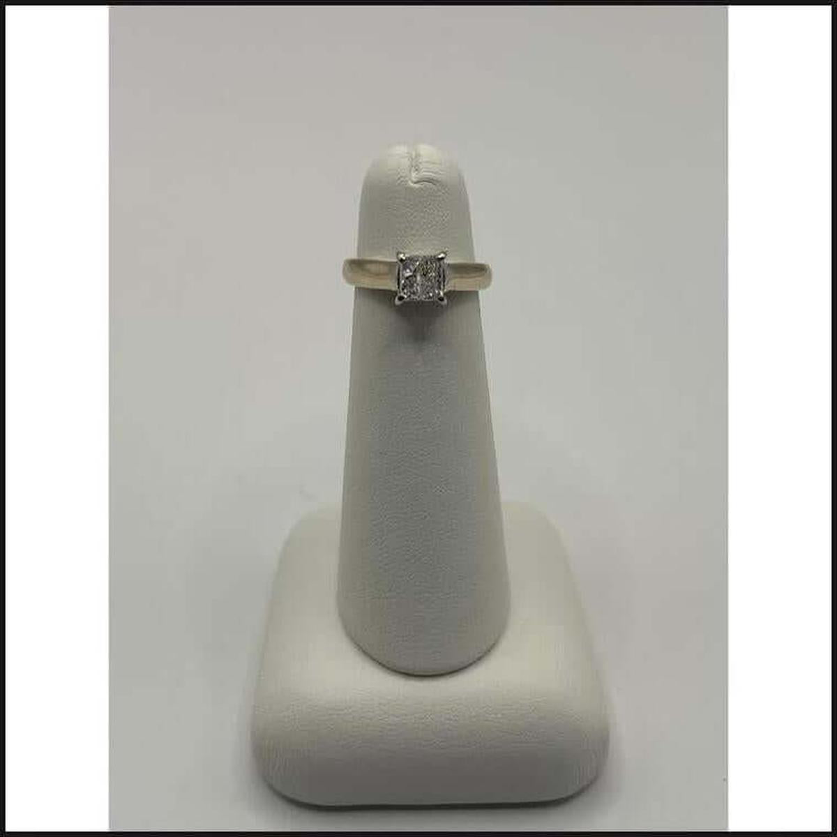 14kw 3-4ctw Princess Cut diamond solitaire engagement ring-Ring-That Guy's Secret