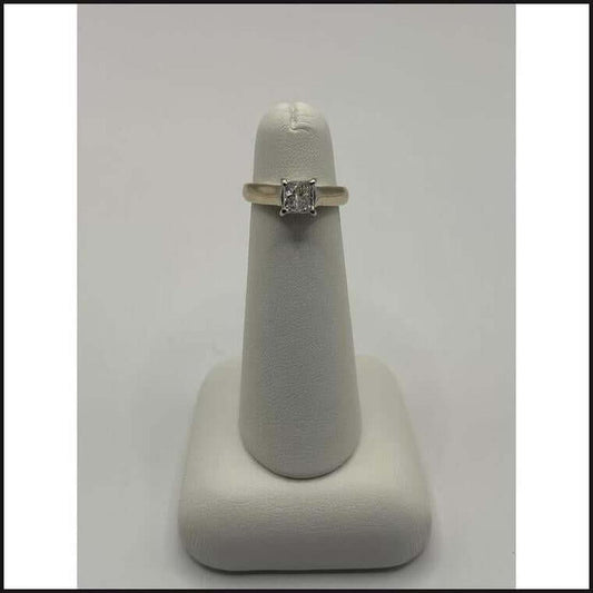 14kw 3-4ctw Princess Cut diamond solitaire engagement ring-Ring-That Guy's Secret