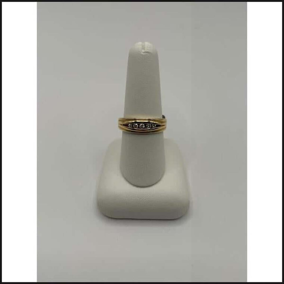 14ky Gents 5 stone diamond band-Ring-That Guy's Secret