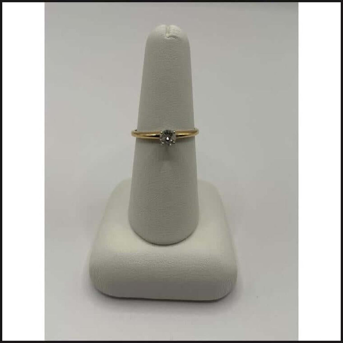 14ky .31ct Round Brilliant Daimond solitaire ring-Ring-That Guy's Secret