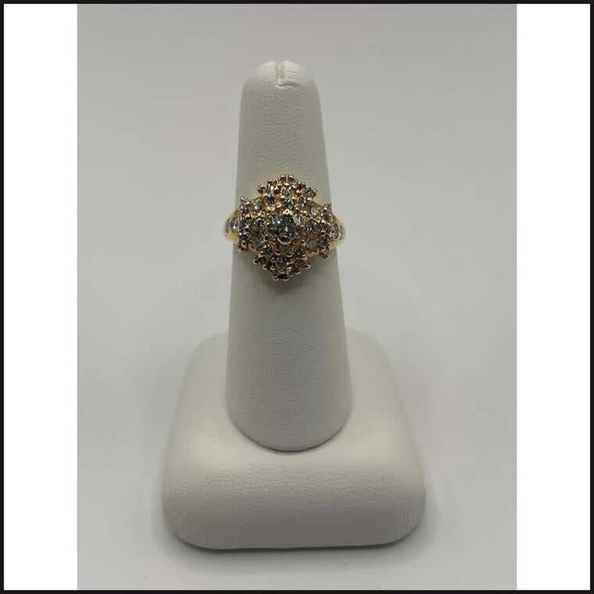 14ky cluster diamond ring-Ring-That Guy's Secret