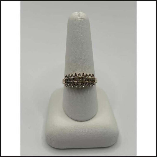 14ky diamond 3 row trellis style ring-Ring-That Guy's Secret