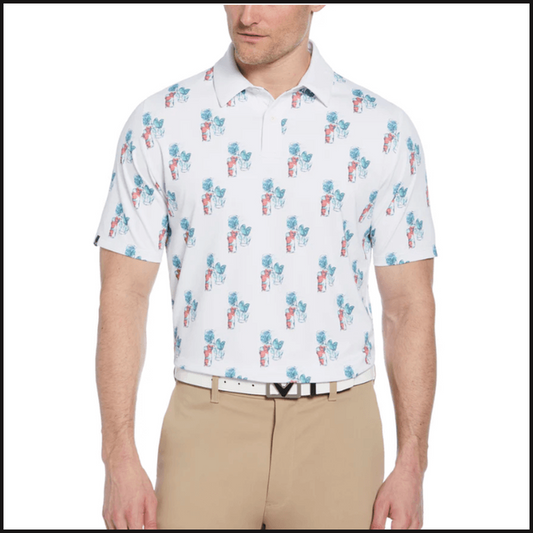 19th Hole Drink Print Polo-Polo Shirt-That Guy's Secret