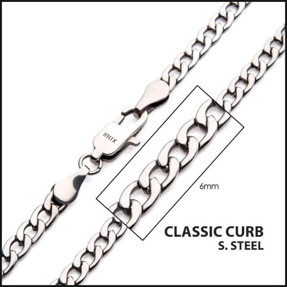 6mm Steel Classic Curb Chain Necklace-That Guy's Secret
