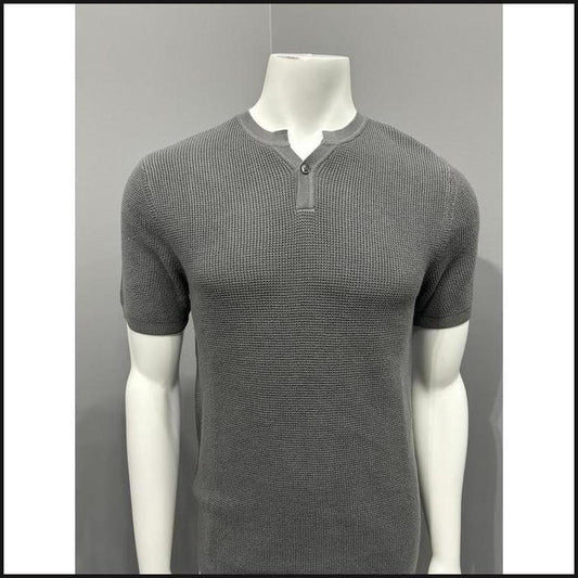 Bradley Short Sleeve Knit Henley-Henley-That Guy's Secret