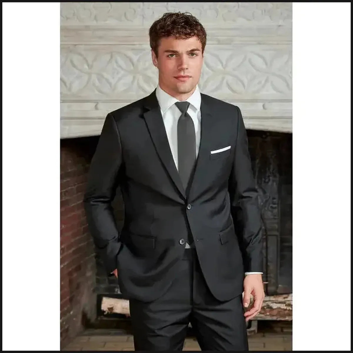 Couture 1910 Black Stretch Slim Fit Suit Coat-That Guy's Secret