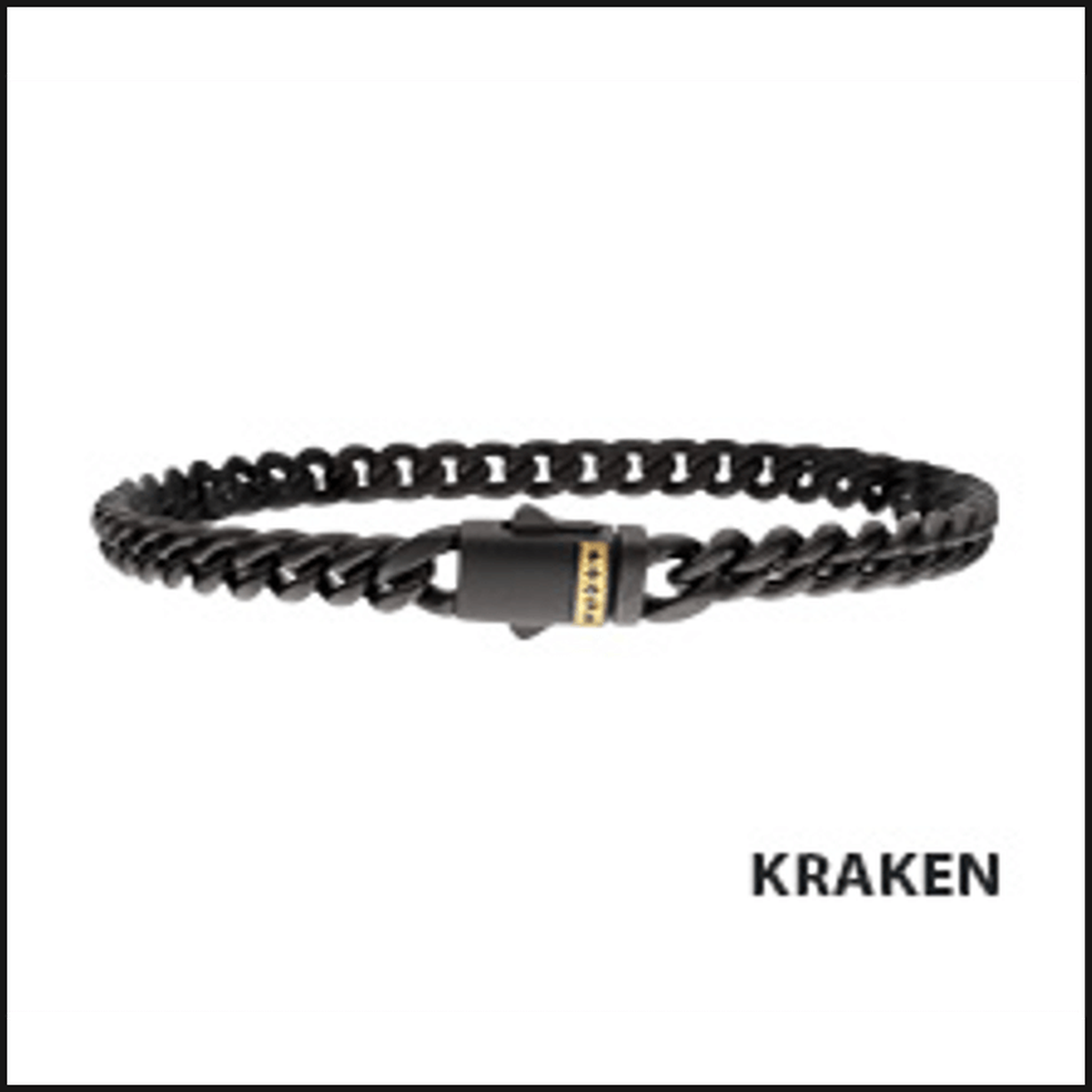 Gold Ion Plated Black Cuban Chain Black Sapphire 8X 8-bracelet-That Guy's Secret