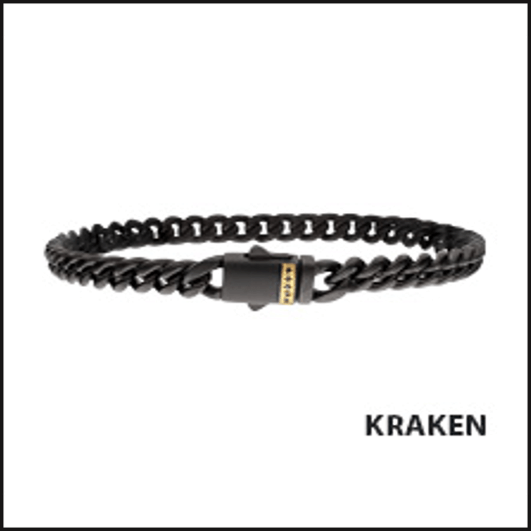 Gold Ion Plated Black Cuban Chain Black Sapphire 8X 8.5-bracelet-That Guy's Secret