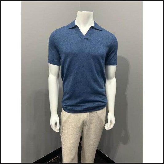 Johnny Collar Short Sleeve Sweater-Johnny Collar Shirt-That Guy's Secret