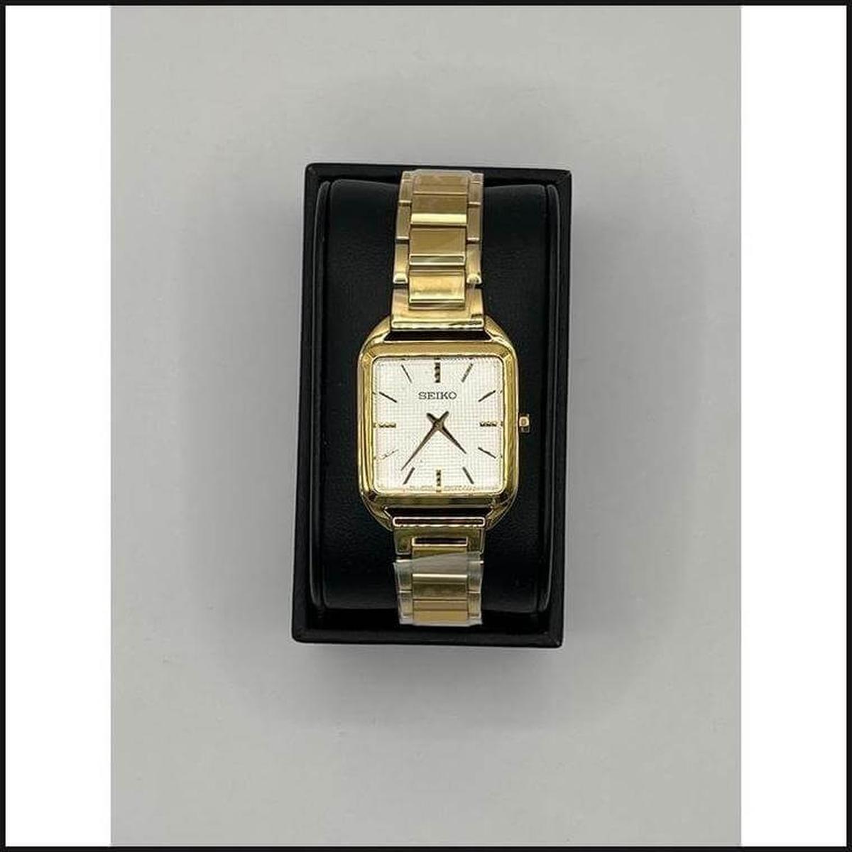 Ladies yellow tone silver-yellow dial watch-Watch-That Guy's Secret