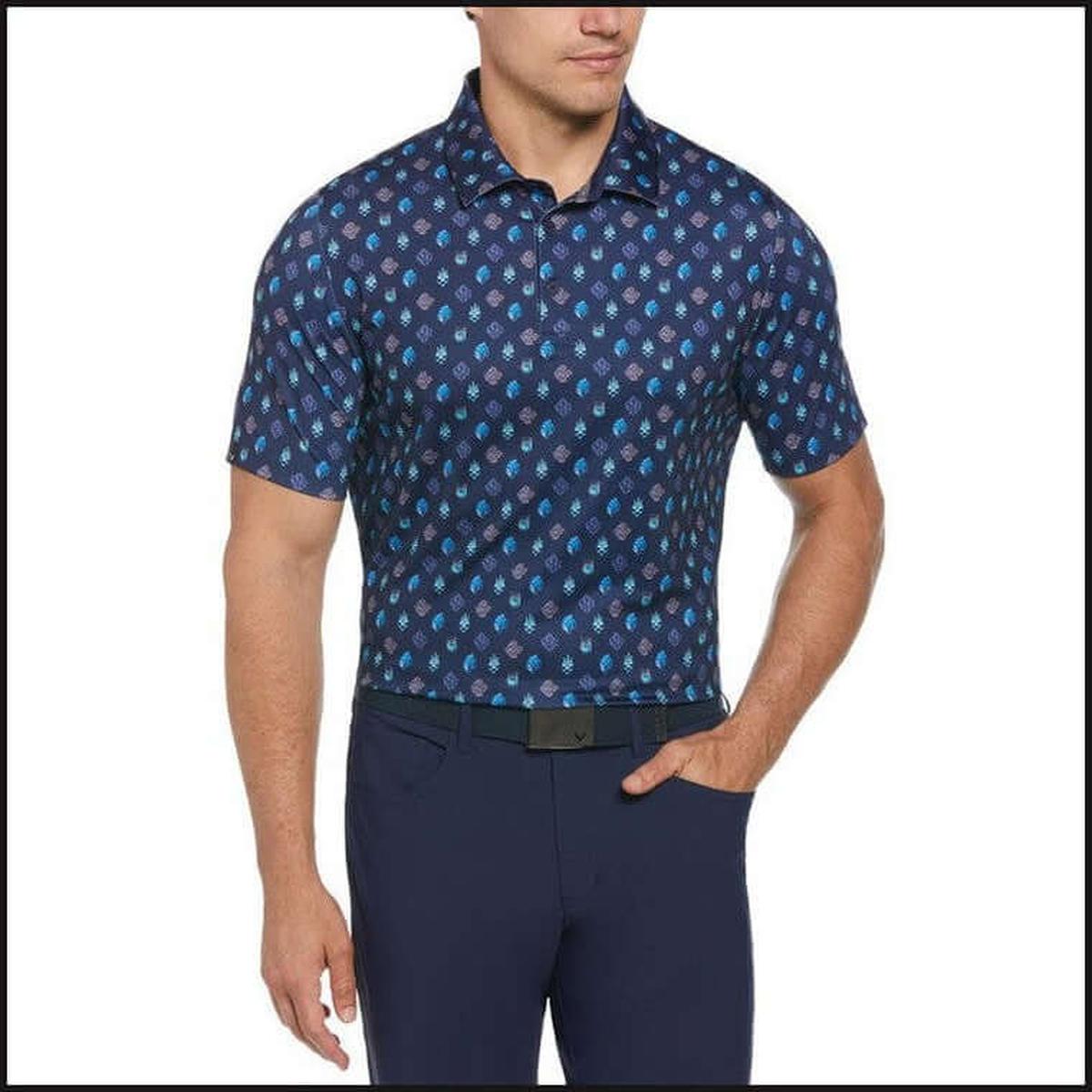 Mens Negroni Print Golf Polo-Polo Shirt-That Guy's Secret