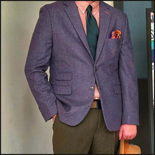 Mini-Houndstooth Plum Sport Coat - That Guy's Secret