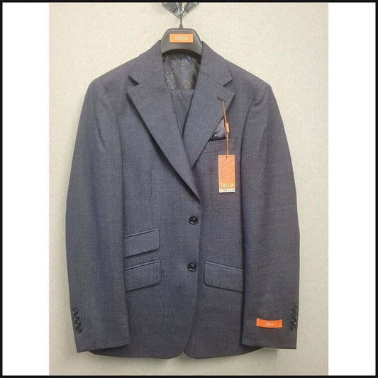 Navy/Brown Subtle Plaid Suit - That Guy's Secret
