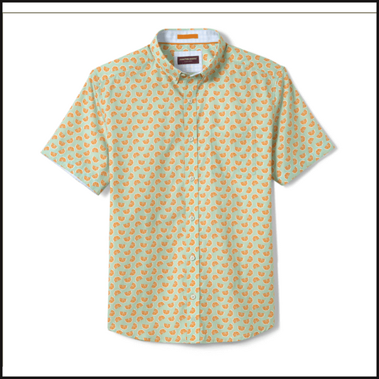 Printed Cotton Short Sleeve Shirt-Button Down Shirt-That Guy's Secret