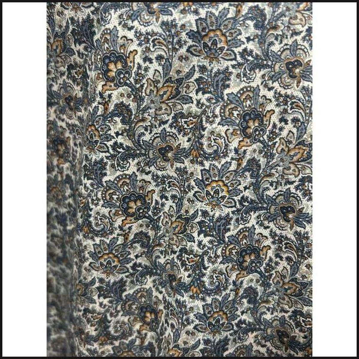 Rust Floral Paisley Print Button Down-Button Down Shirt-That Guy's Secret