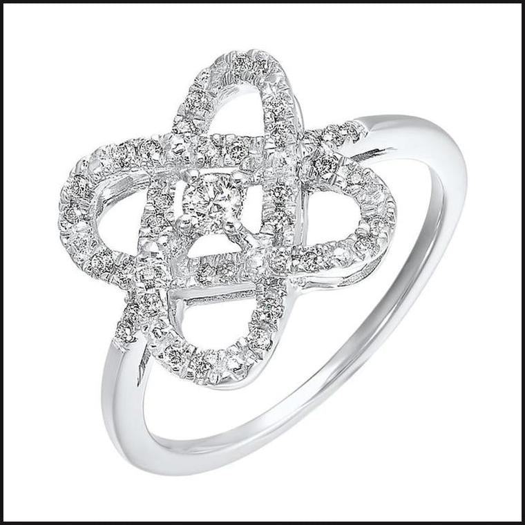 Silver 1/4 ctw Diamond Double Infinity Ring-Ring-That Guy's Secret