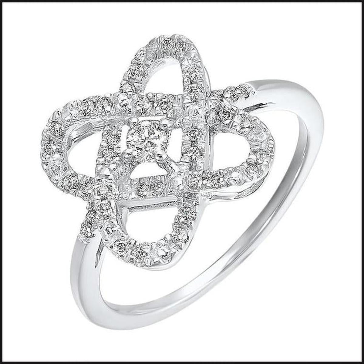 Silver 1/4 ctw Diamond Double Infinity Ring-Ring-That Guy's Secret