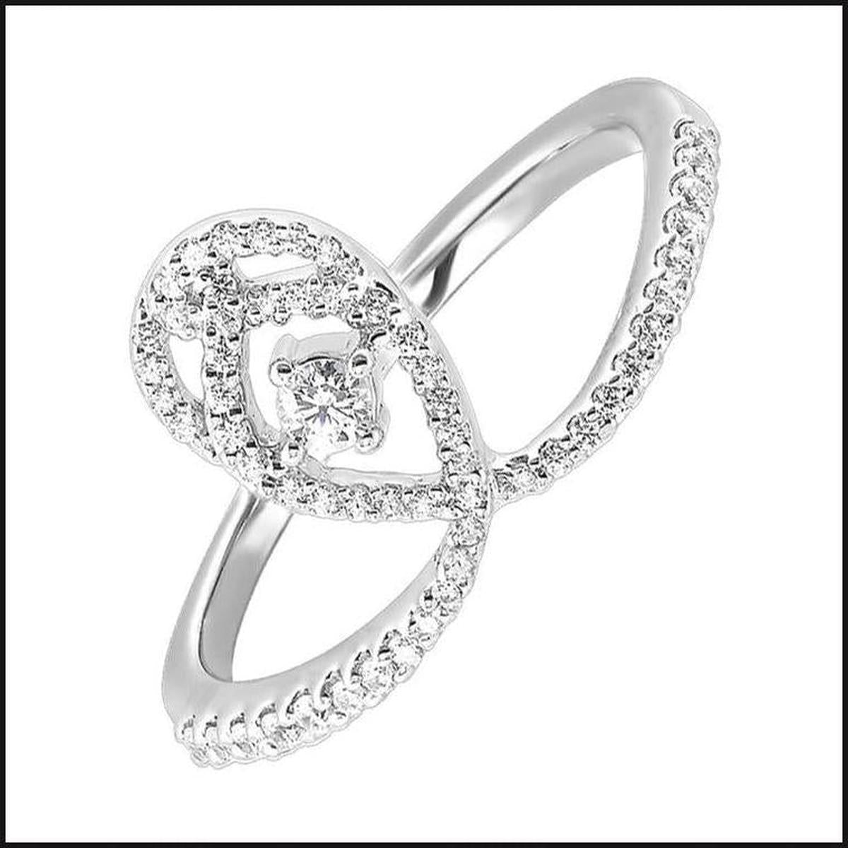 Silver 1/4 ctw Teardrop Ring-Ring-That Guy's Secret