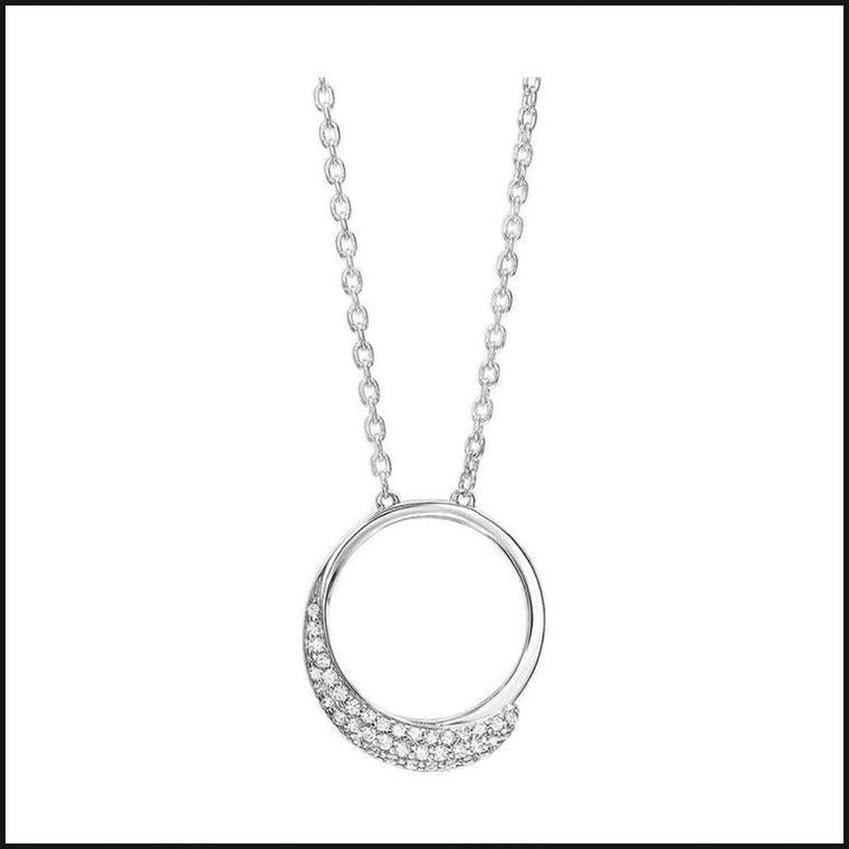 Silver Circle with Tail Pendant-necklace-That Guy's Secret