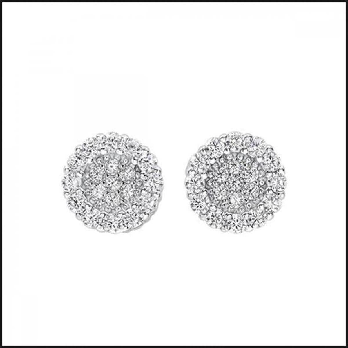 Silver Cluster Stud Earrings-Earrings-That Guy's Secret