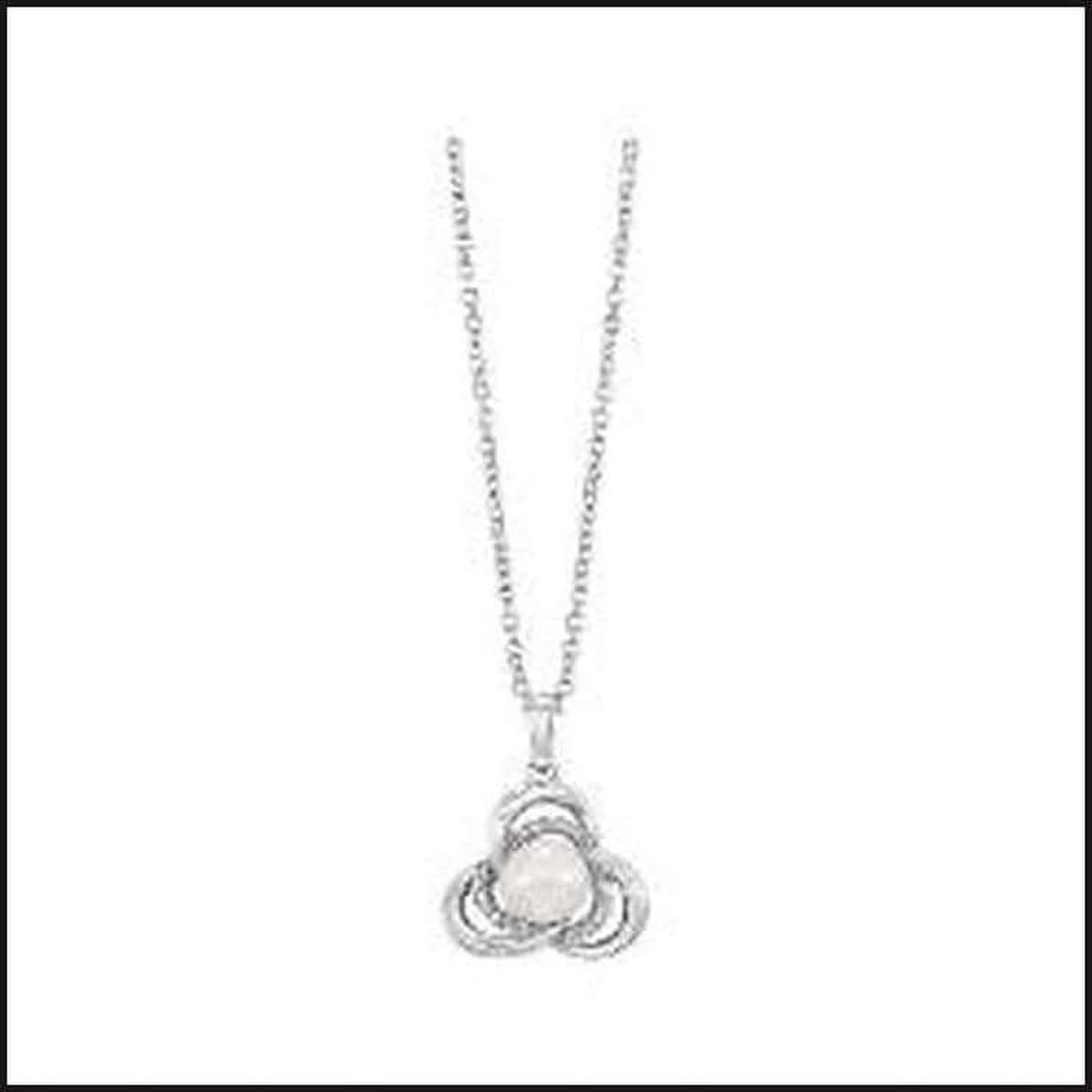 Silver Decorative Pearl Pendant-necklace-That Guy's Secret