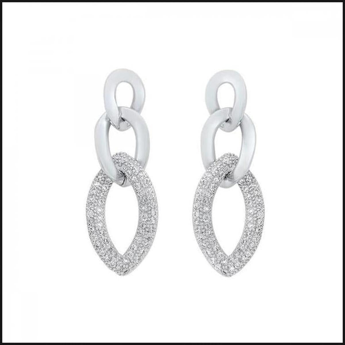 Silver Oval Chain Earrings-Earrings-That Guy's Secret