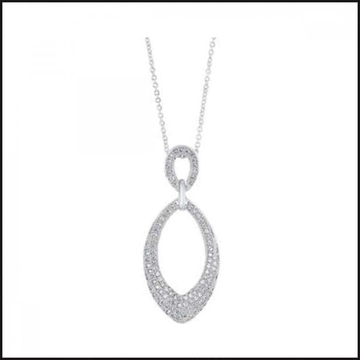 Silver Oval Pendant-necklace-That Guy's Secret