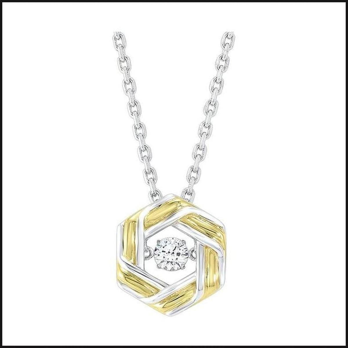 Silver Two-Tone Pendant-necklace-That Guy's Secret