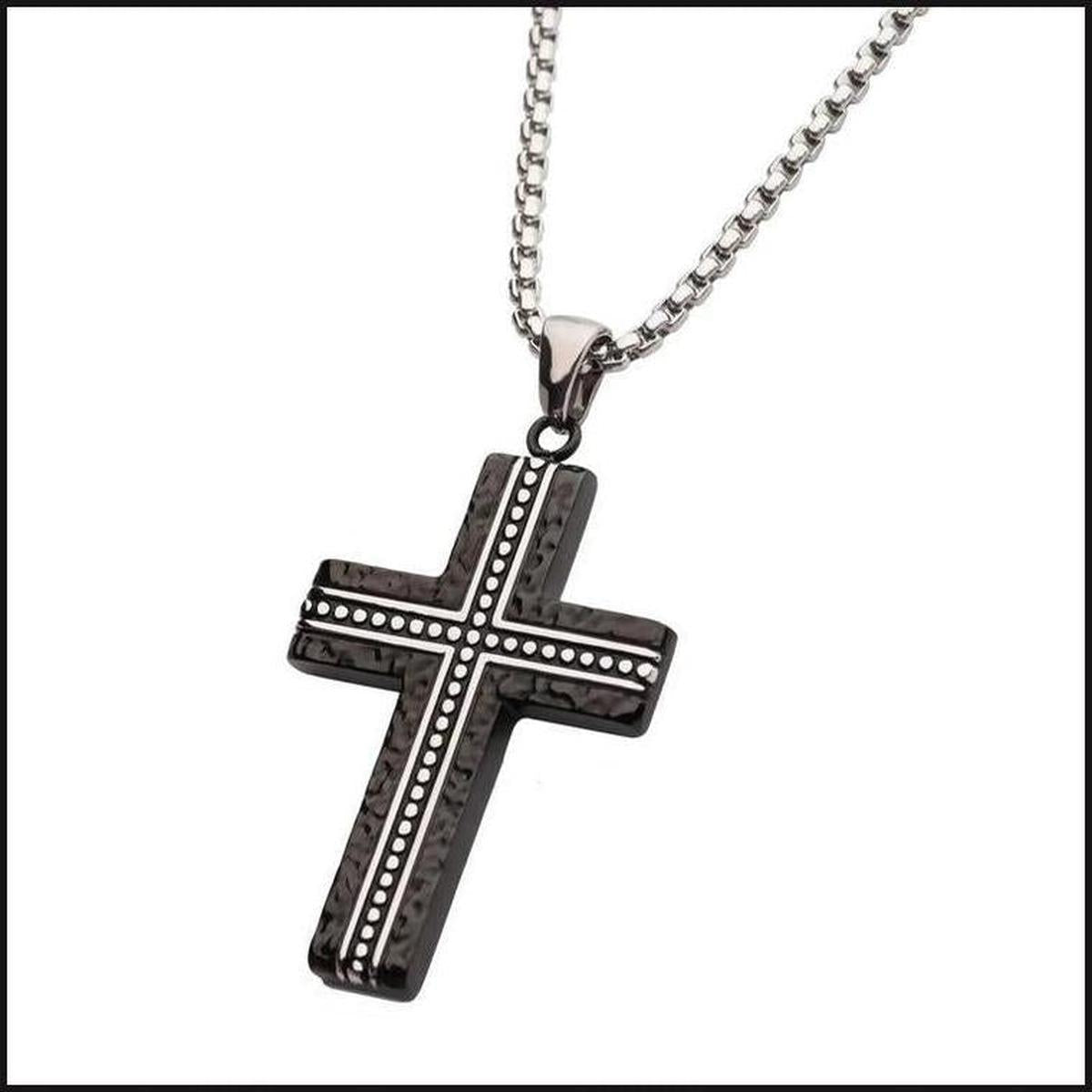 Stainless Steel Blacksmith Hammered Pendant with Box Chain-Necklace-That Guy's Secret