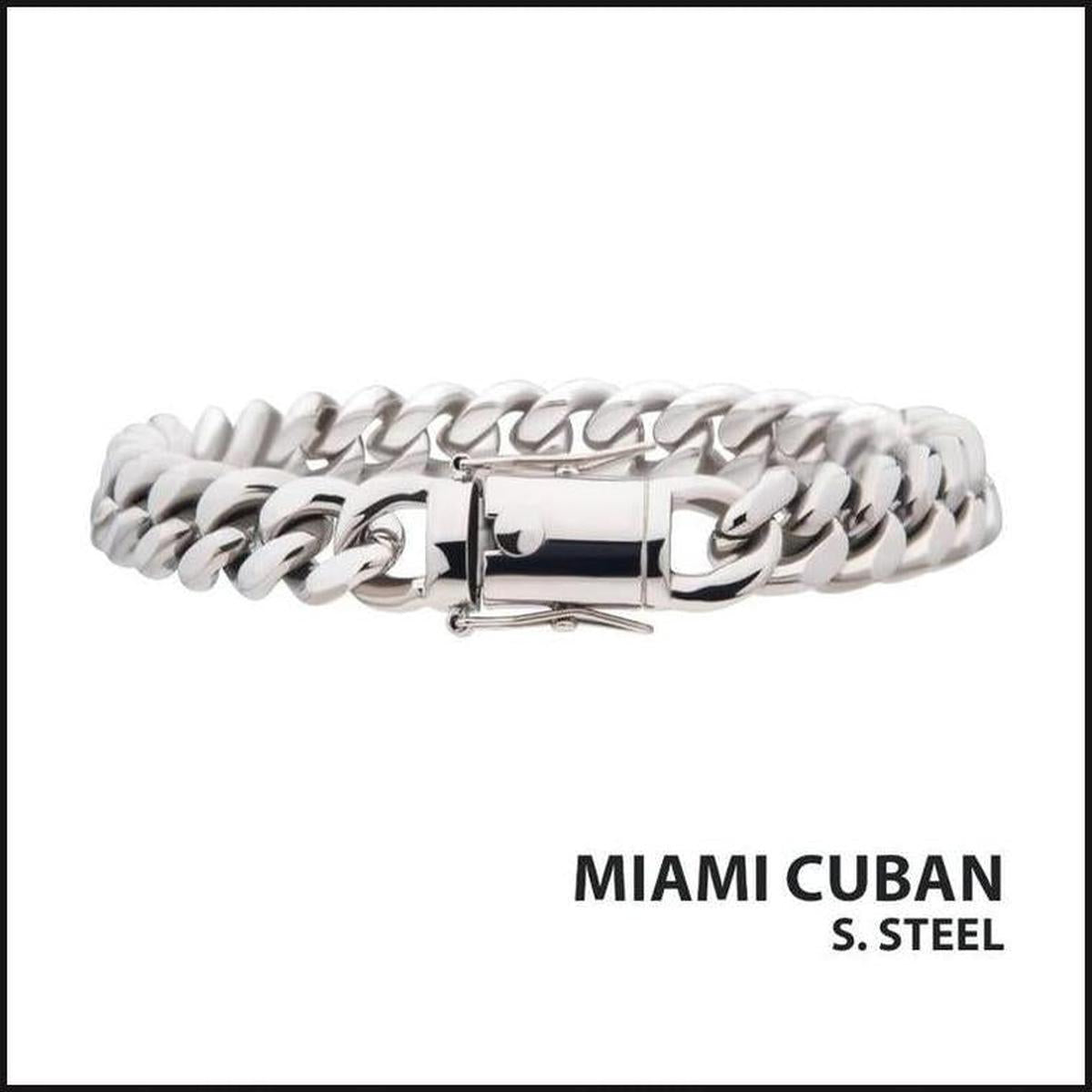 Steel Miami Cuban Chain 8 MM X 8 Inches-bracelet-That Guy's Secret