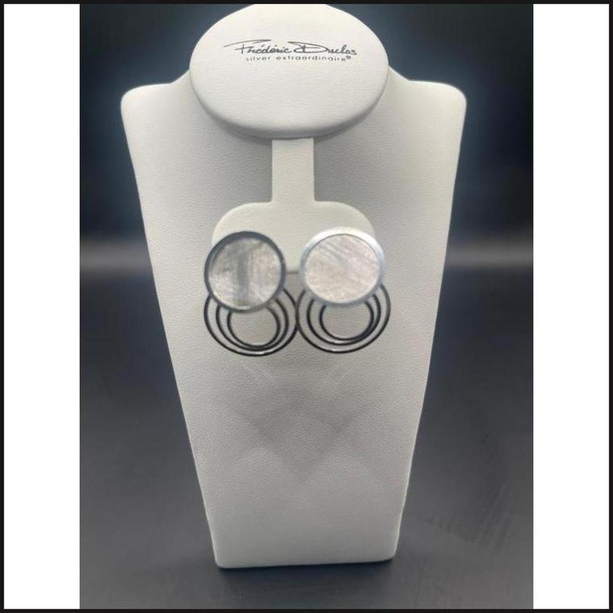 Sterling Silver Circle Echo Earrings-Earrings-That Guy's Secret