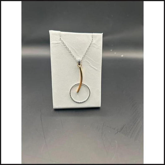 Sterling Silver + Yellow Gold Plated Harper Necklace-Necklace-That Guy's Secret